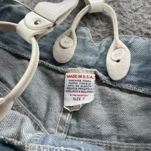 Vintage 70s Womens Pleated Jeans Suspender High Waist Fits 26x28 USA RARE *Read - Picture 12 of 15